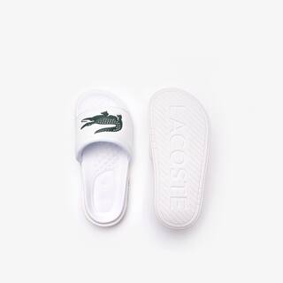Claquettes Croco Dualiste homme en synthétique avec logo Claquettes & Sandales - Blanc - Lacoste - Femme