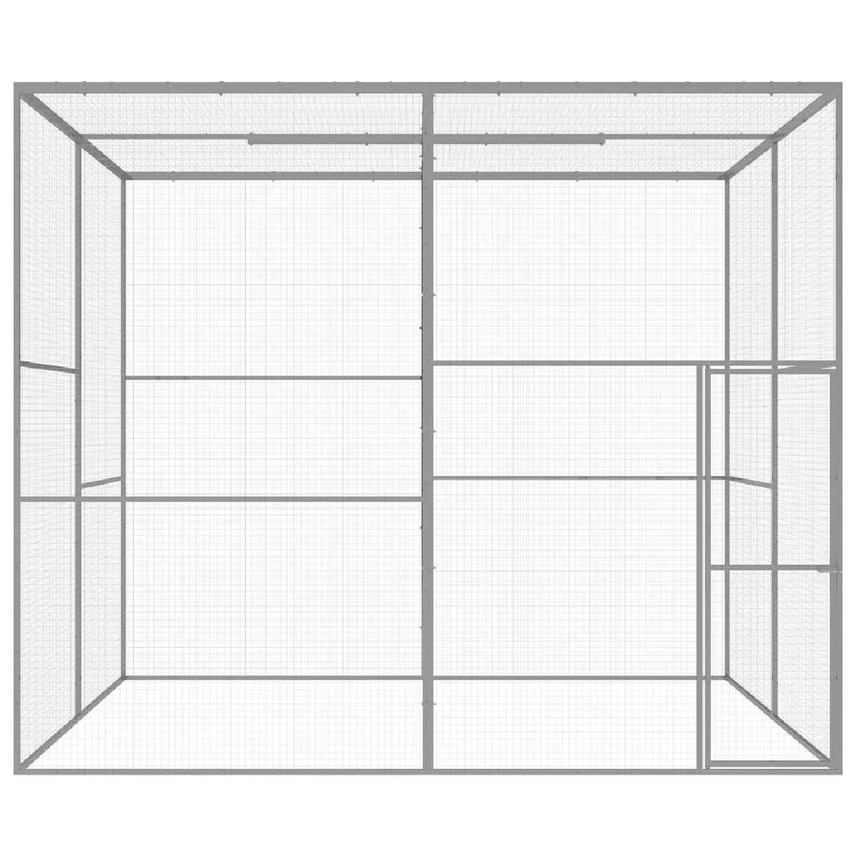 vidaXL Cage pour chat acier galvanisé 3x3x2.5 m