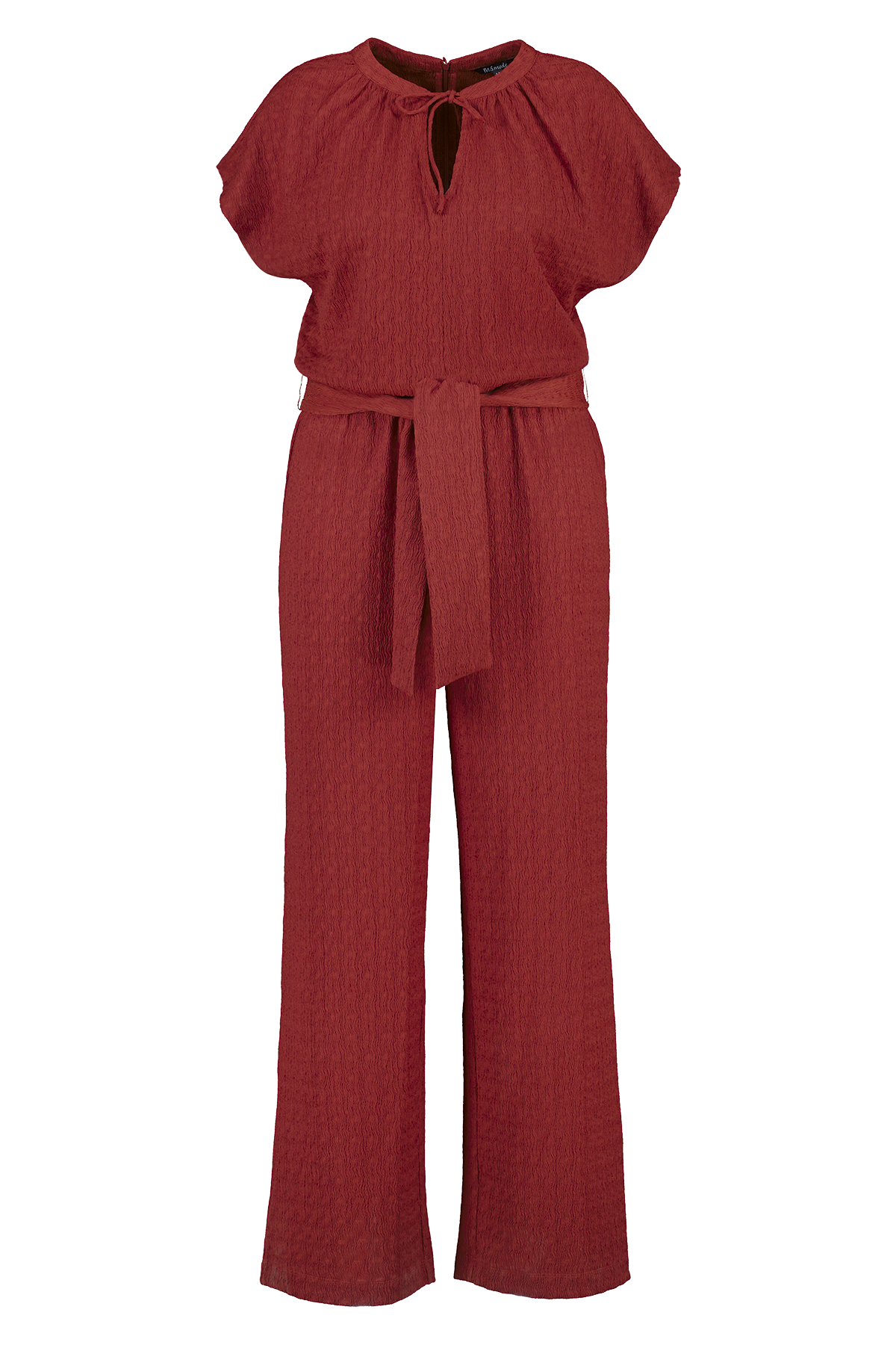 Jumpsuit met wijde pijpen Steen rood