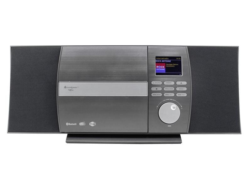 soundmaster Radio/CD-Player ICD1010AN Silber Stereo Musikcenter mit Internet/DAB /UKW-Radio sowie CD und Bluetooth