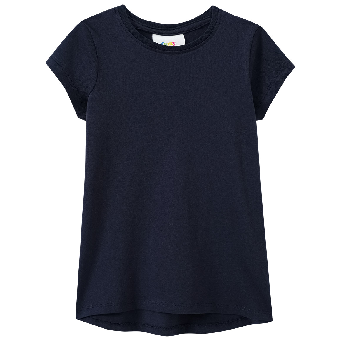 Famy 3 Mädchen T-Shirts unifarben rosa / grün / dunkelblau