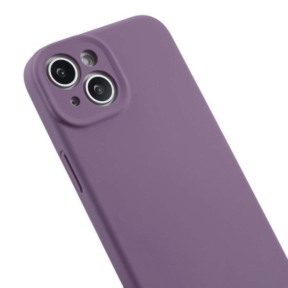 iPhone 15 Silikon Case Hülle mit Kameraschutz - Violett