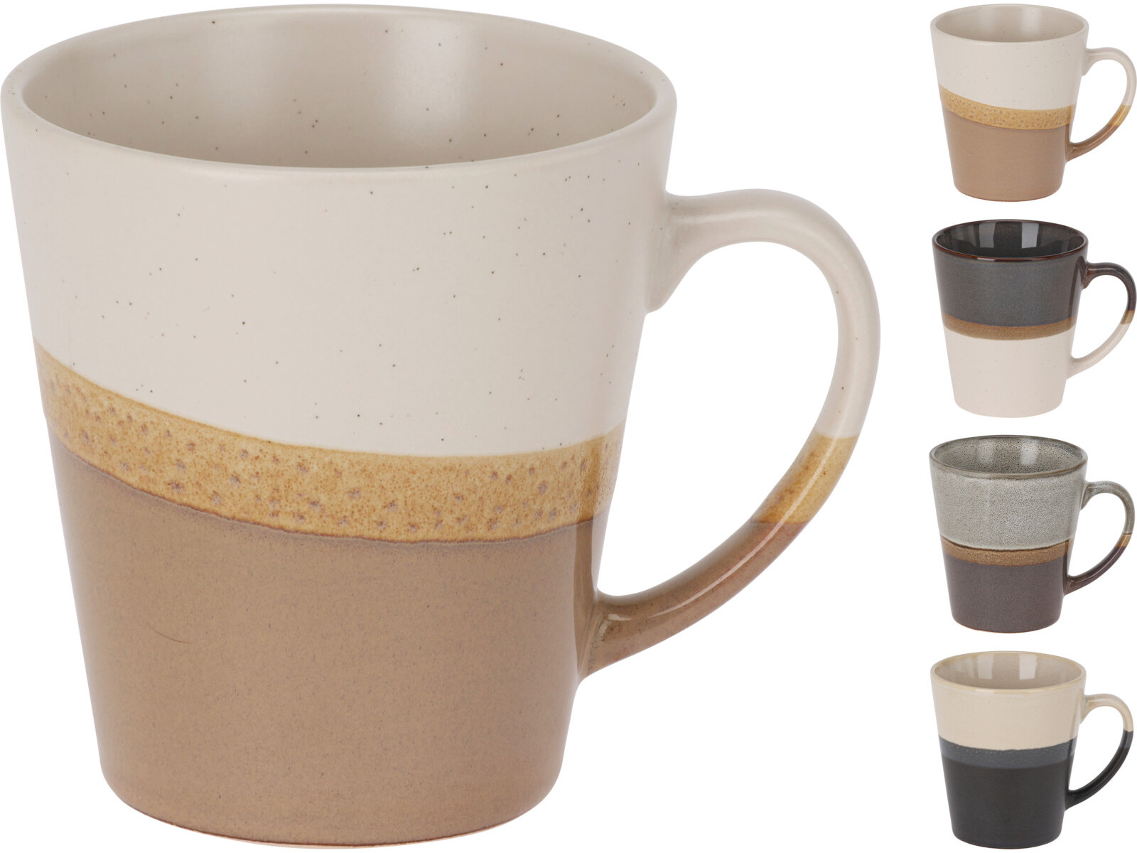 CANECA GRÊS 300ML CORES SORTIDAS