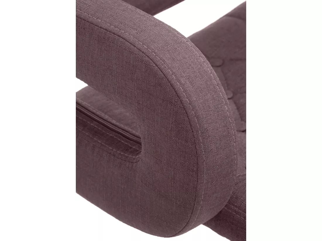 Chaise de bureau - Tissu & Métal chromé - Marron - Dublin