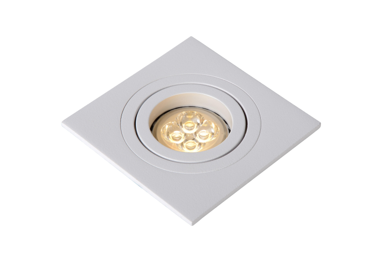 Lucide Tube 1 spot inbouw vierkant zwart