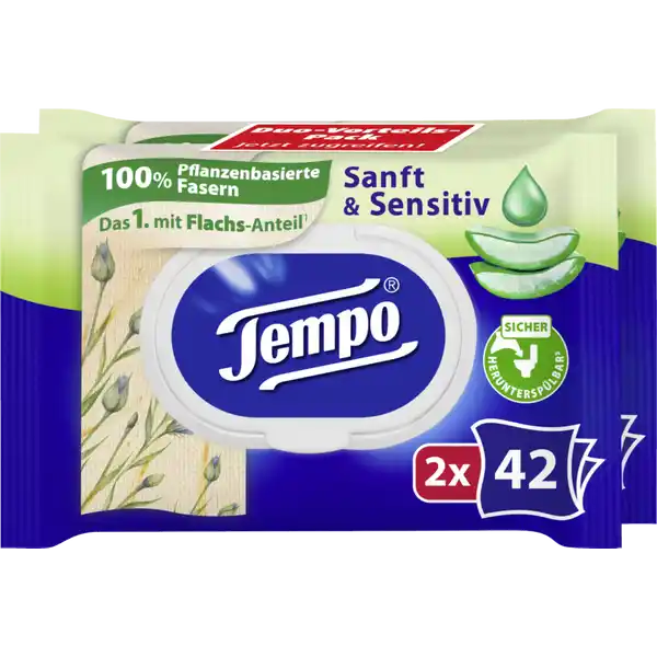 Feuchte Toilettentücher Sanft & Sensitiv Aloe Vera