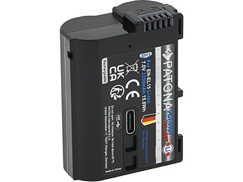 Patona Platinum Akku für Nikon 1 V1 Platinum Batteriesatz für Nikon