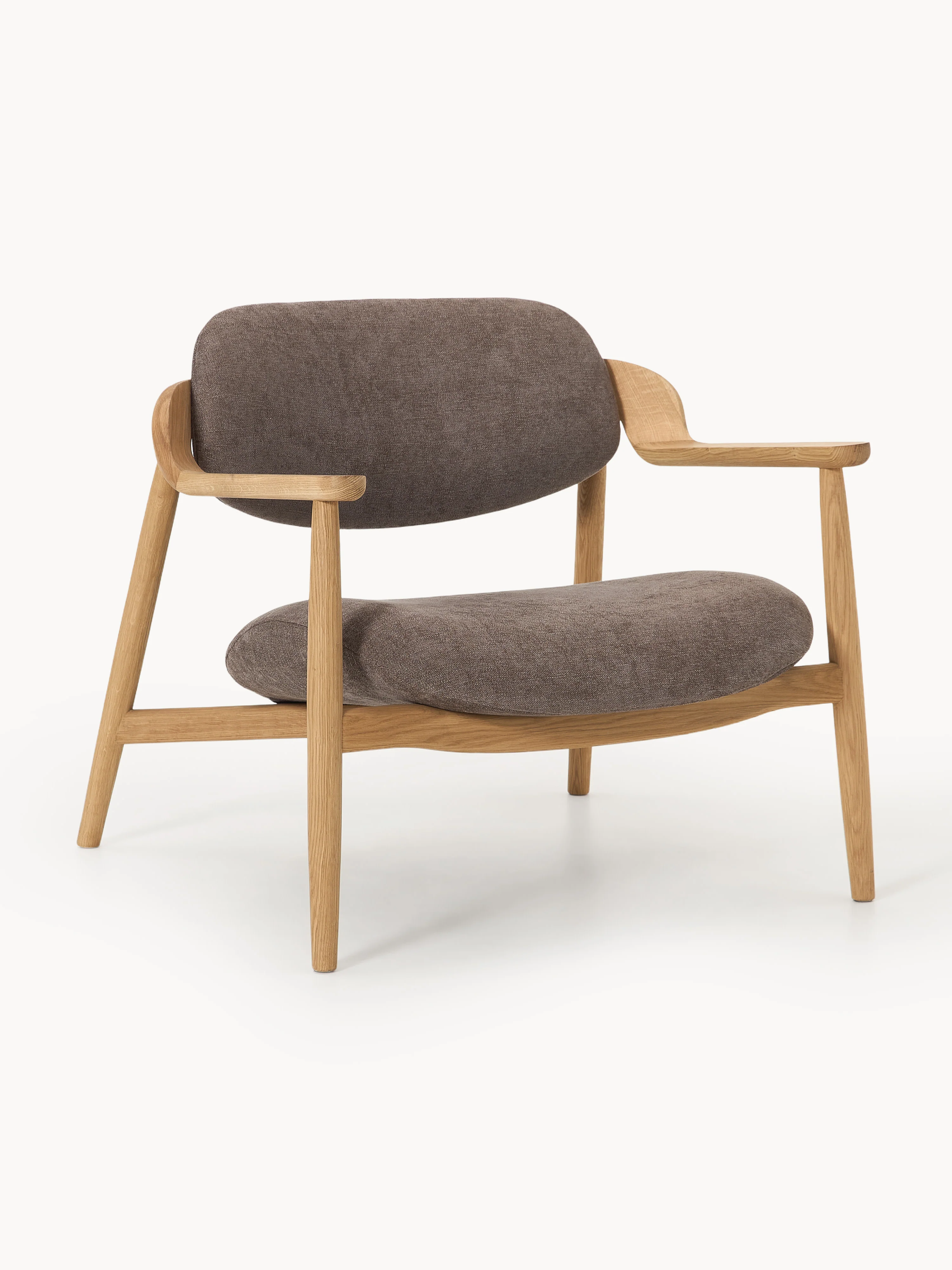 Loungefauteuil Rae van eikenhout