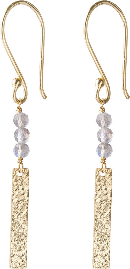 A Beautiful Story Bar Labradorite Earrings GP Gold