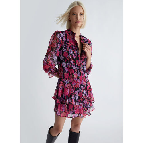 Liu Jo - Vestido camisero de flores Multicolor