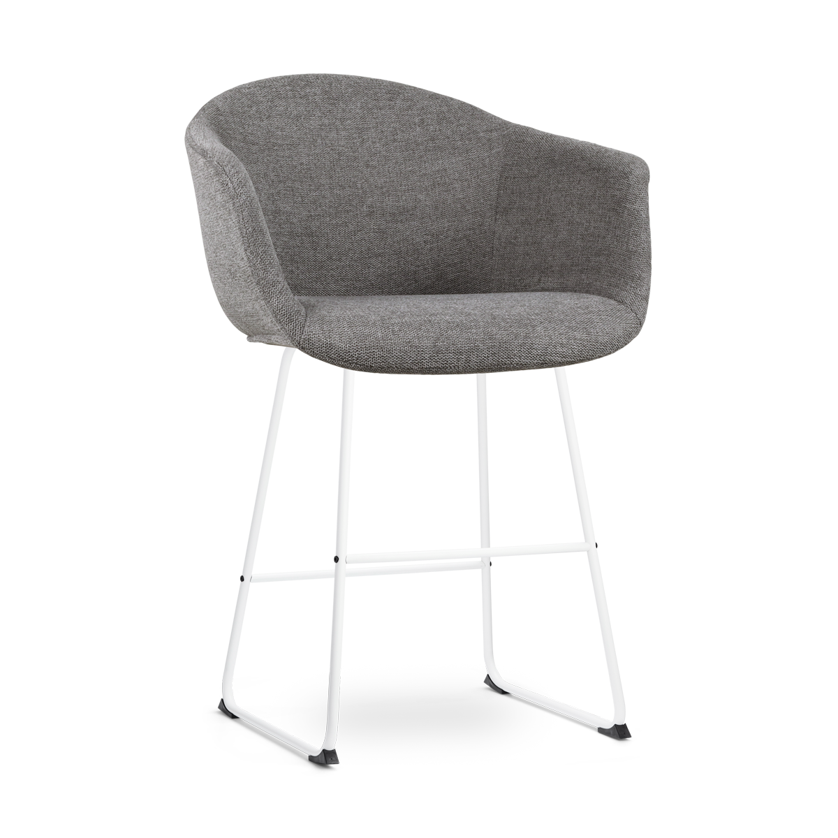 Barkruk Nino-otis donkergrijs - wit onderstel - 65 cm