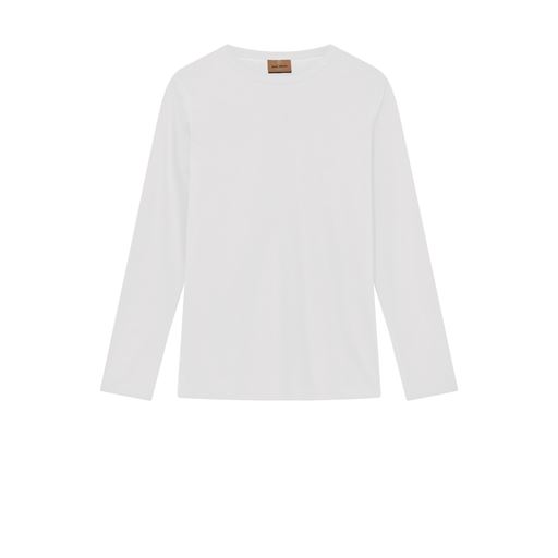 Mos Mosh Gallery Perry O-Neck Langærmet T-shirt, White, XXL