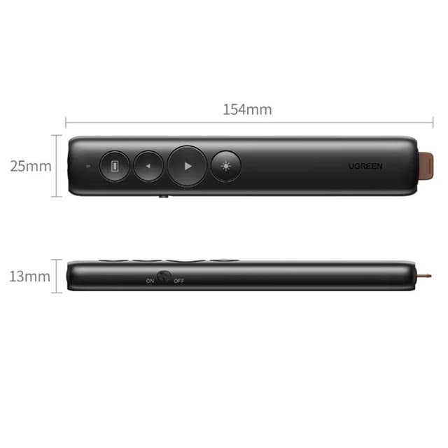 Wireless Presenter Genopladelig multifunktionsfjernbetjening laserpointer