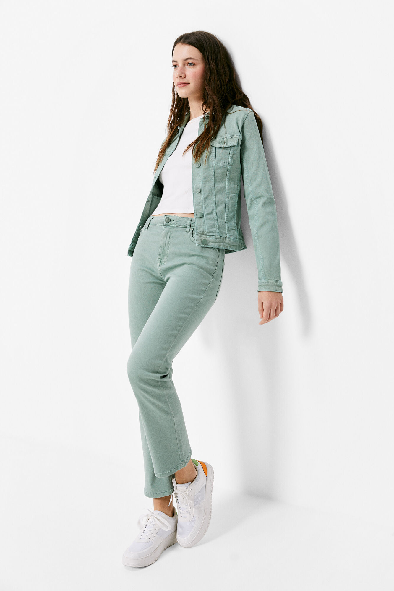 Calça jeans Kick Flare Eco Dye - verde
