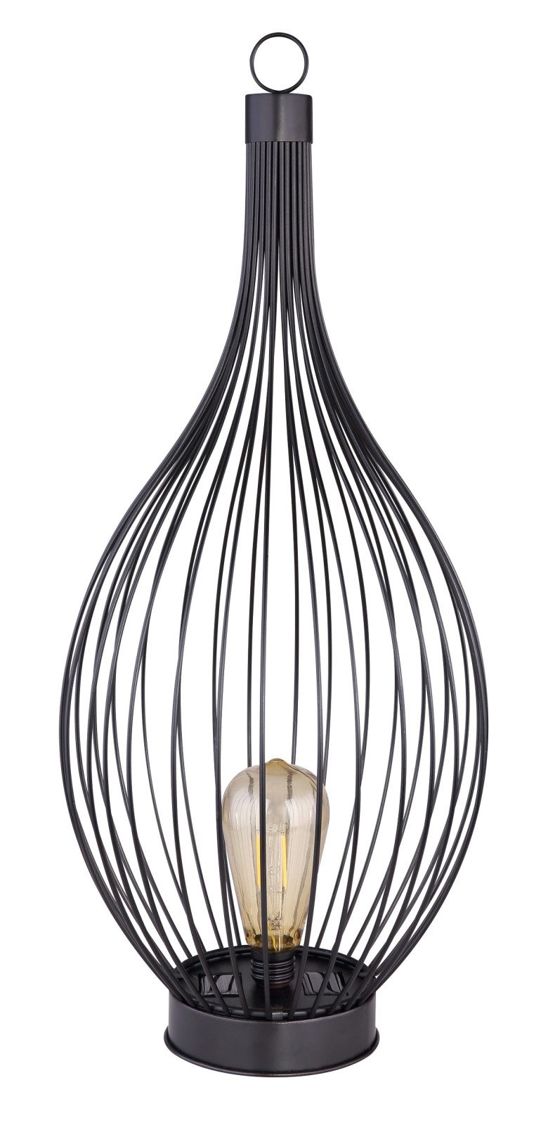 Solarleuchte - schwarz - Metall - 57 cm hoch