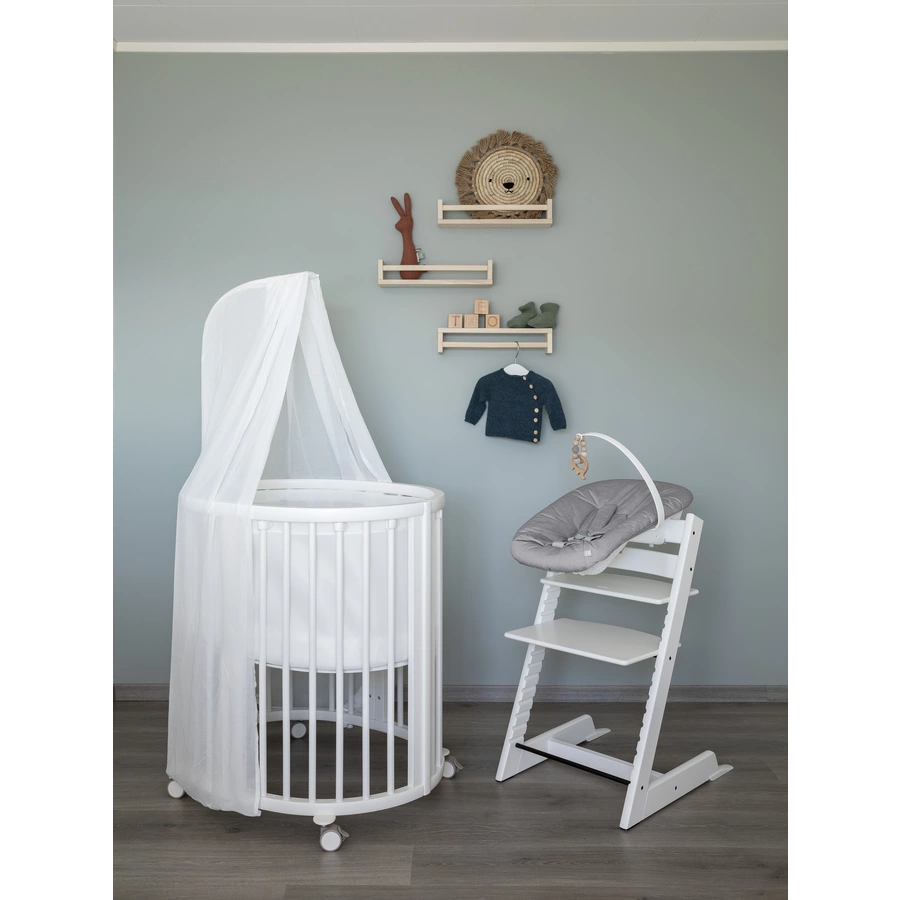 STOKKE® Sleepi™ Mini V3 weiß weiß inkl. Matratze, Himmel und Himelstange