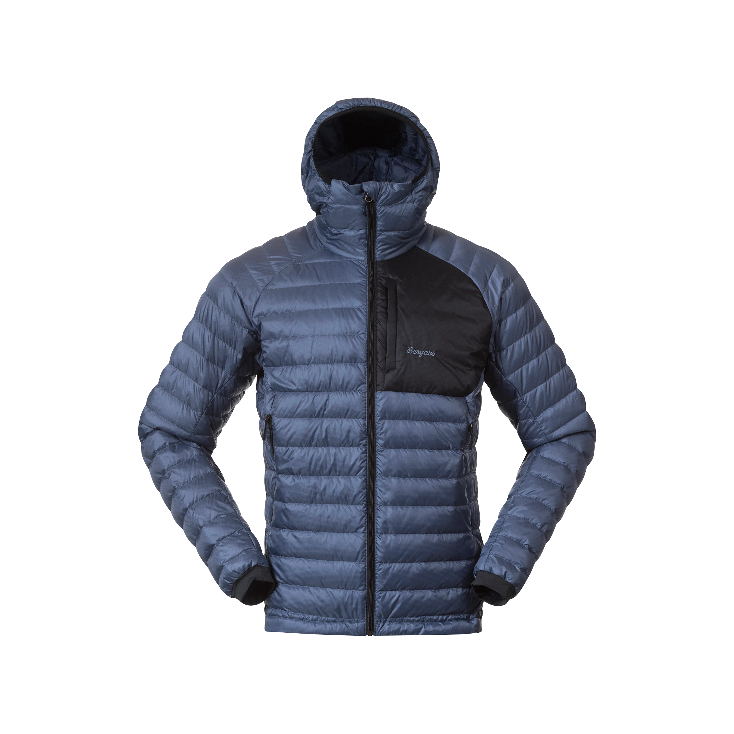 Vaagaa Light Down Jacket Hood Men Granite Blue / Black