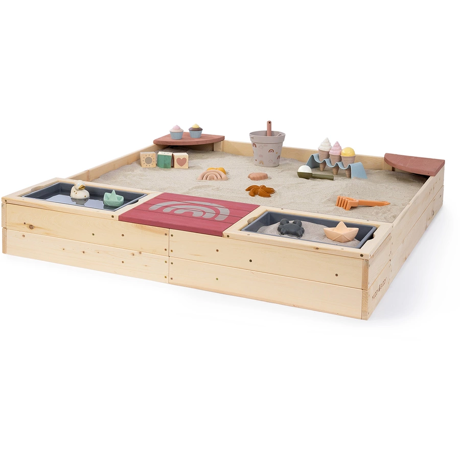 MUDDY BUDDY® Sandkasten Beach Rebel, natur-puderrosa