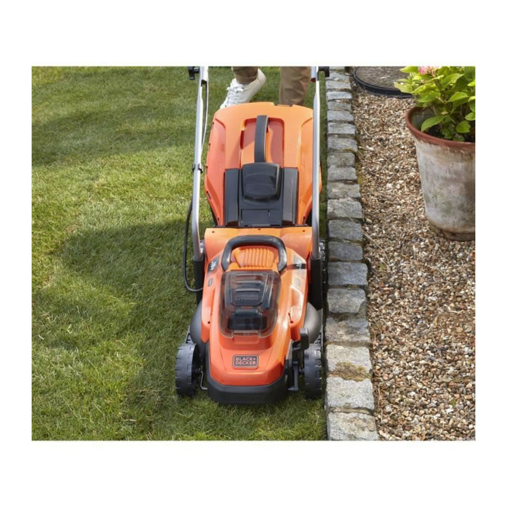 Tondeuse sans fil black & decker bcmw3318l2-qw - 33 cm - lithium 2x18v - livrée avec 2 batteries 18v 2,5ah et 1 chargeur