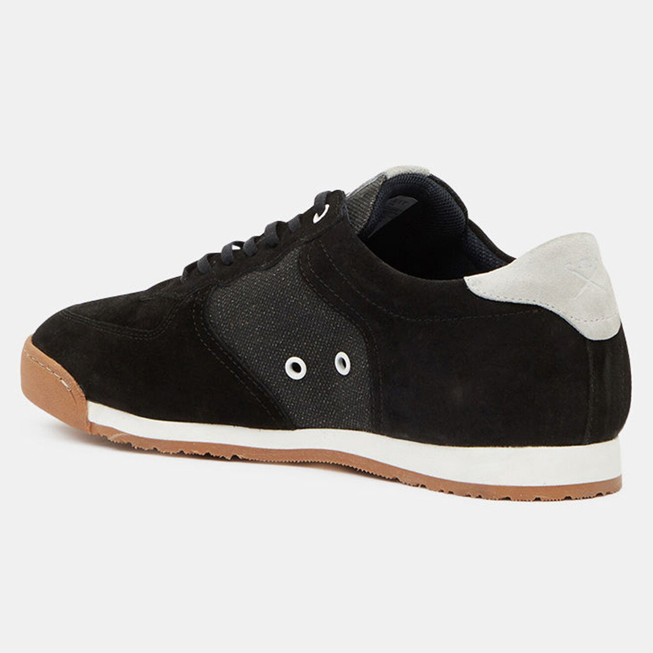 Hackett London Baskets en Velours de Cuir noires