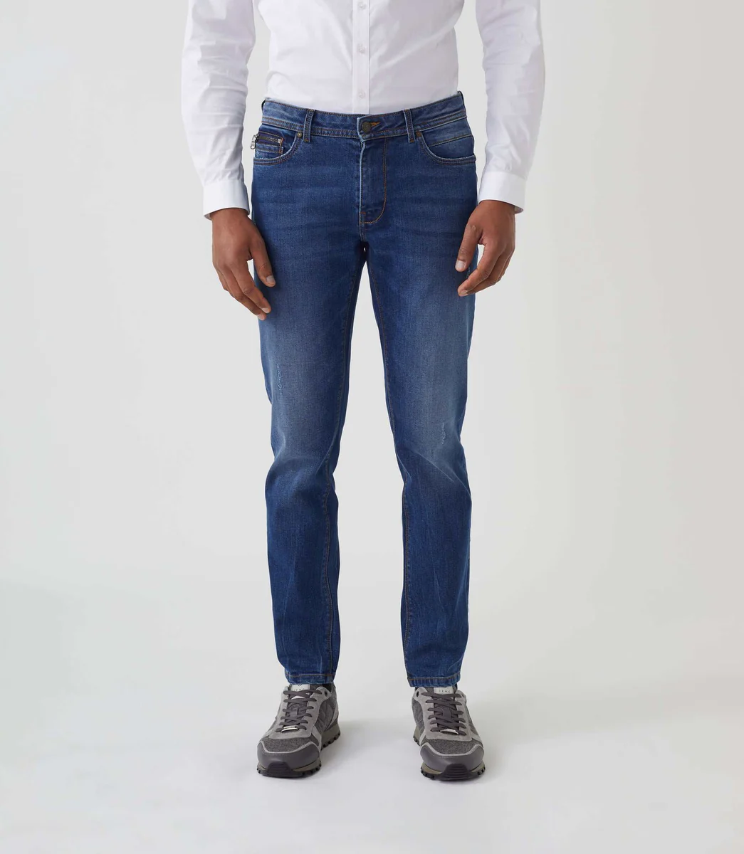 Jean super slim bleu moyen 
