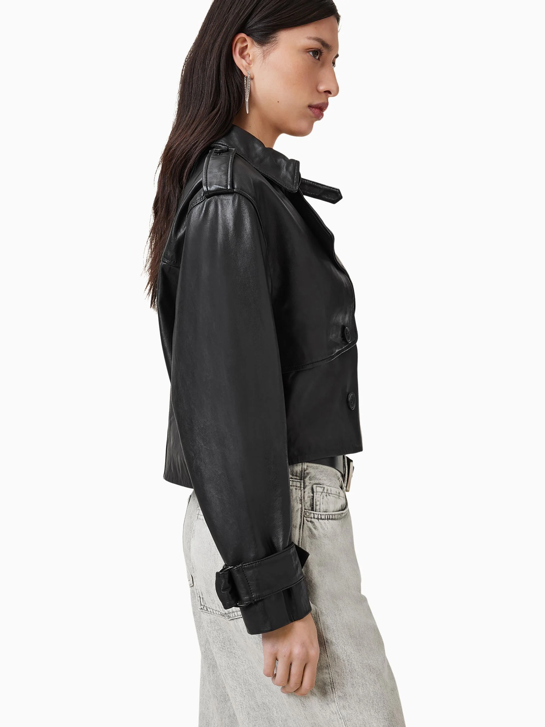 AllSaints Hendry Crop Trench Jacket