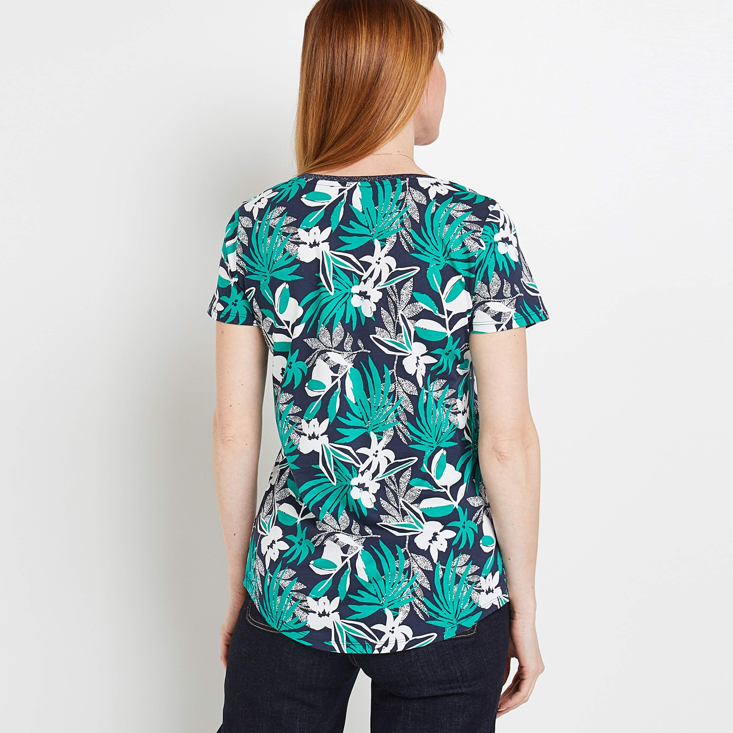 Tshirt imprimé femme - MARINE