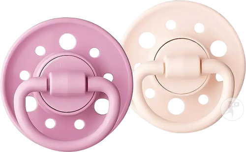 Dodie Sucettes Rondes Gaïa Bébés 0-6 Mois Rose Et Violet Pastel 2 Pièces
