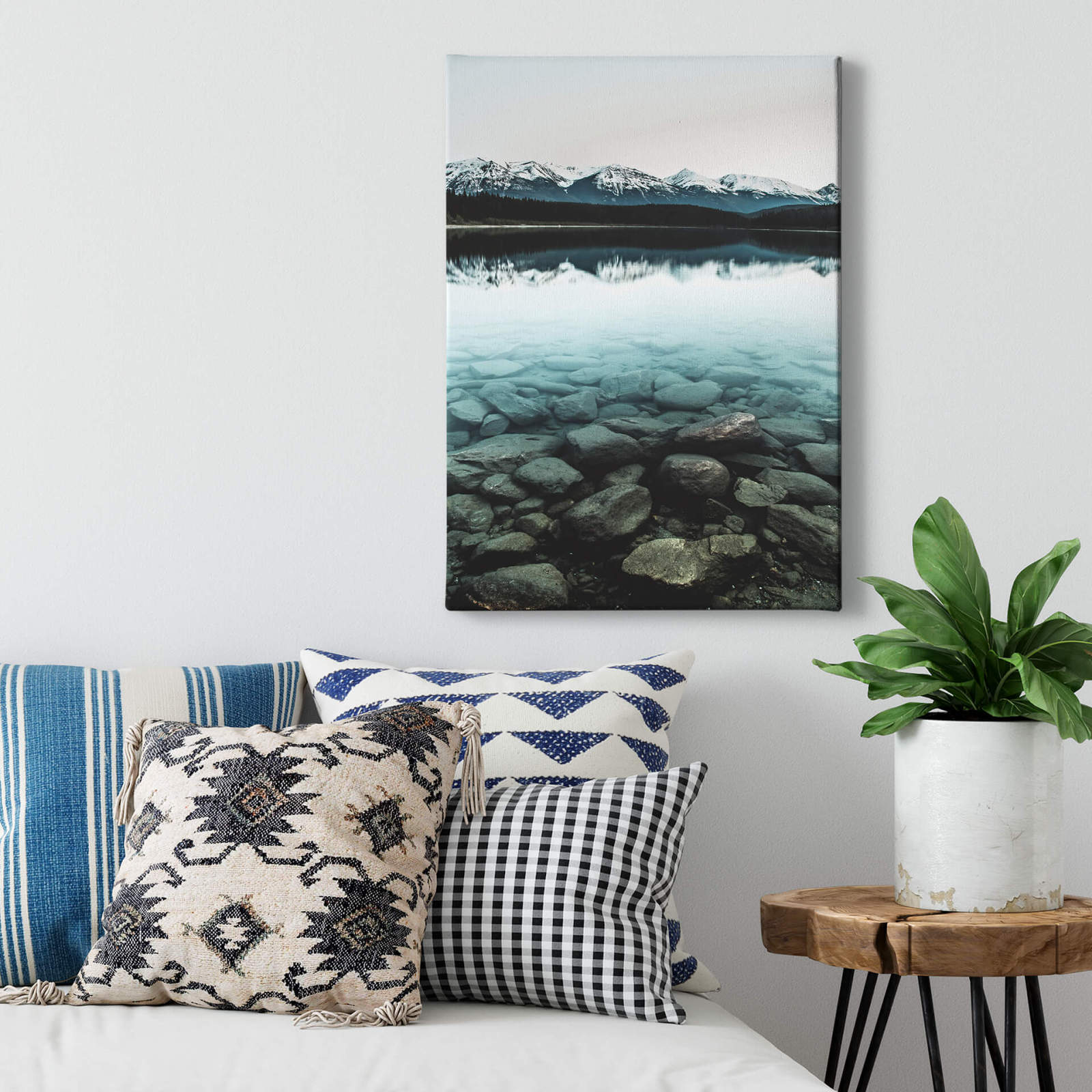 Leinwandbild IDYLLE - türkis - 50x70 cm