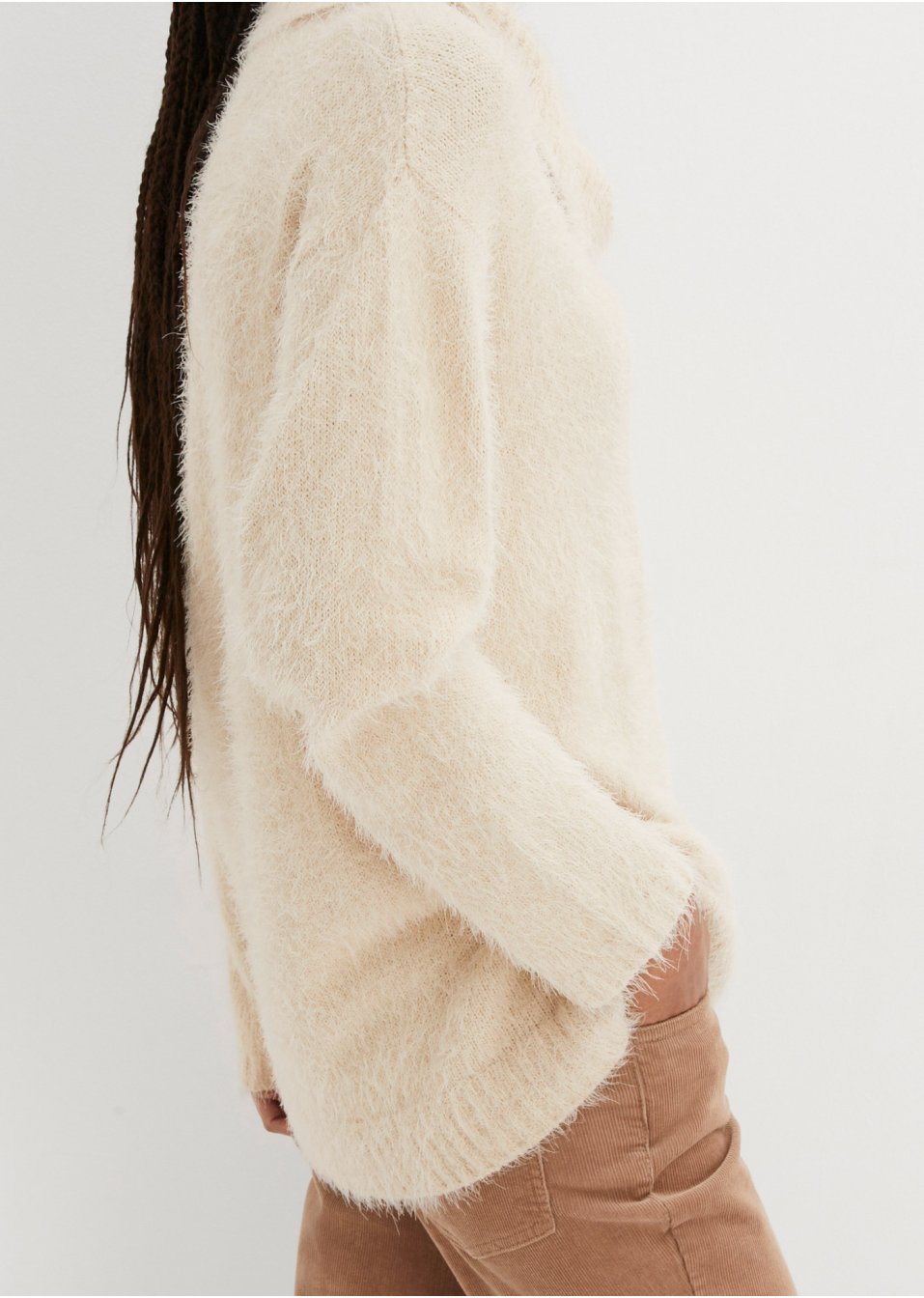 Pull duveteux oversize