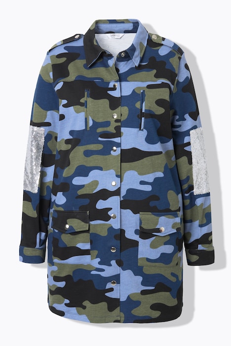 Sweat-Hemd, Camouflage, Pailletten-Patches