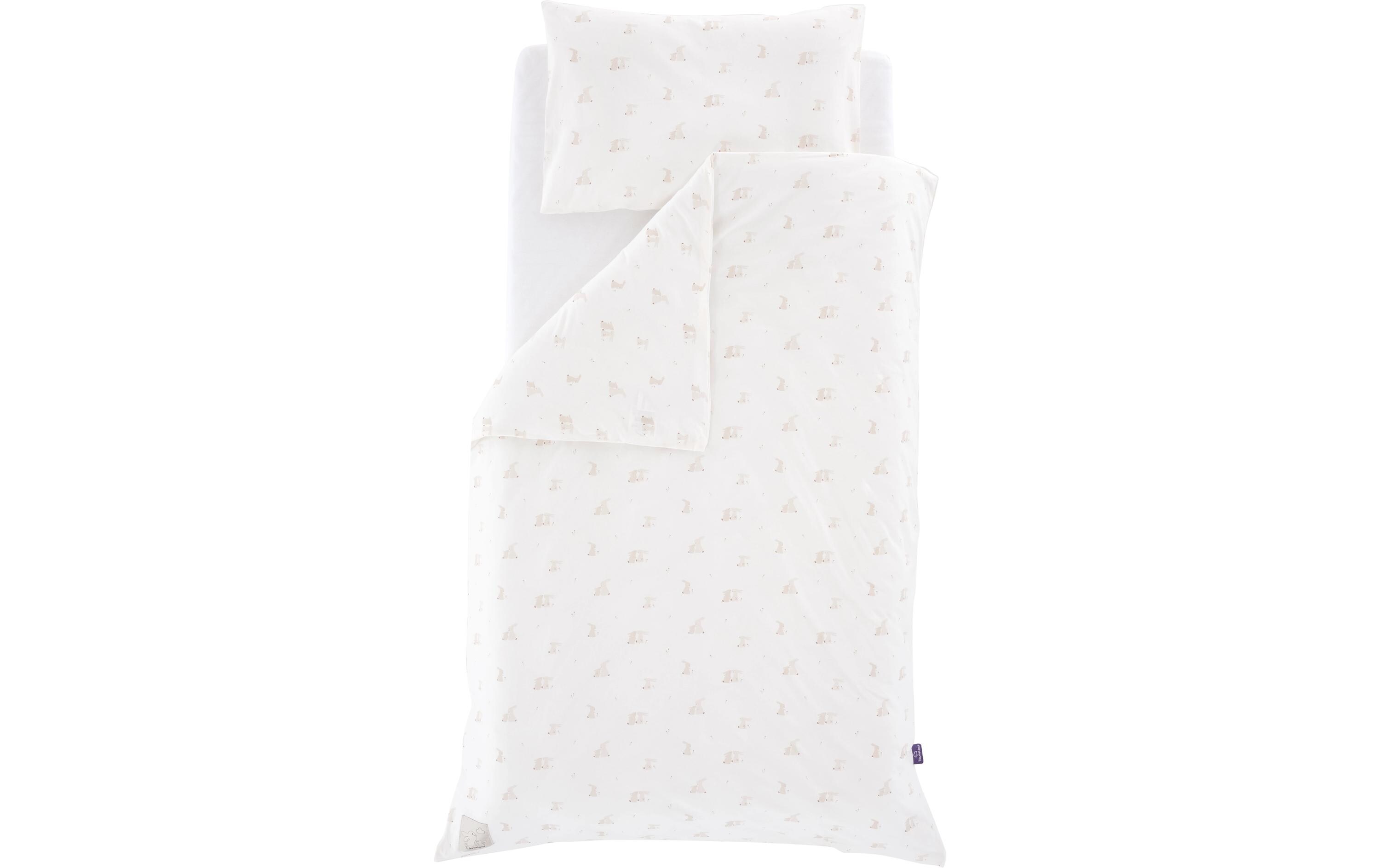 Kinderbettwäsche Bunny 100/135 + 40/60 cmKuschelweiche Bettwäsche aus Baumwoll-Jersey mit süssen Häschen