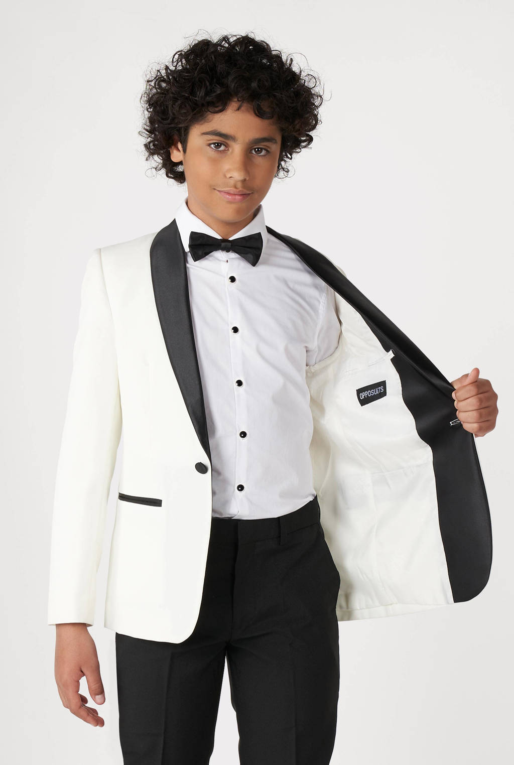 OppoSuits colbert Pearly White wit/zwart