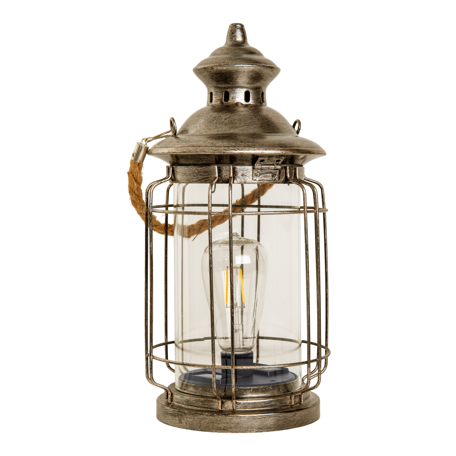 LED-Deko-Laterne BRUNO - kupfer - 35 cm hoch