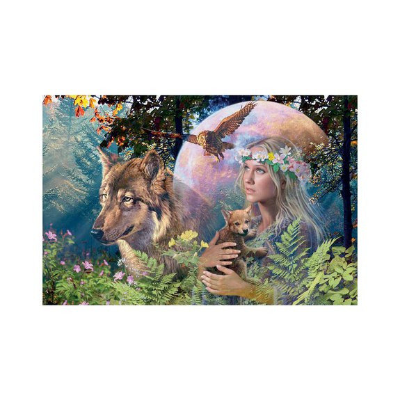 Puzzle 3000 pièces Loups au clair de Lune
