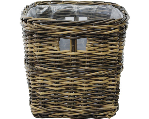 Lafiora polyrotan mand, 48 x 32 x 30 cm, bruin