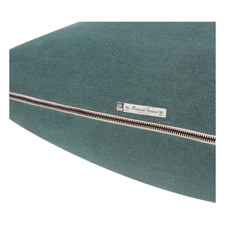 Maison de Vacances Coussin Vice versa black line en lin lavé stone washed | Encre