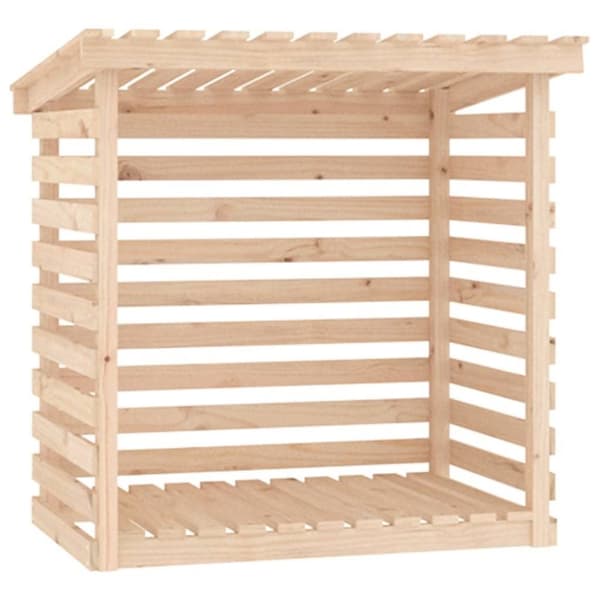 vidaXL Vedstativ 108x73x108 cm heltre furu