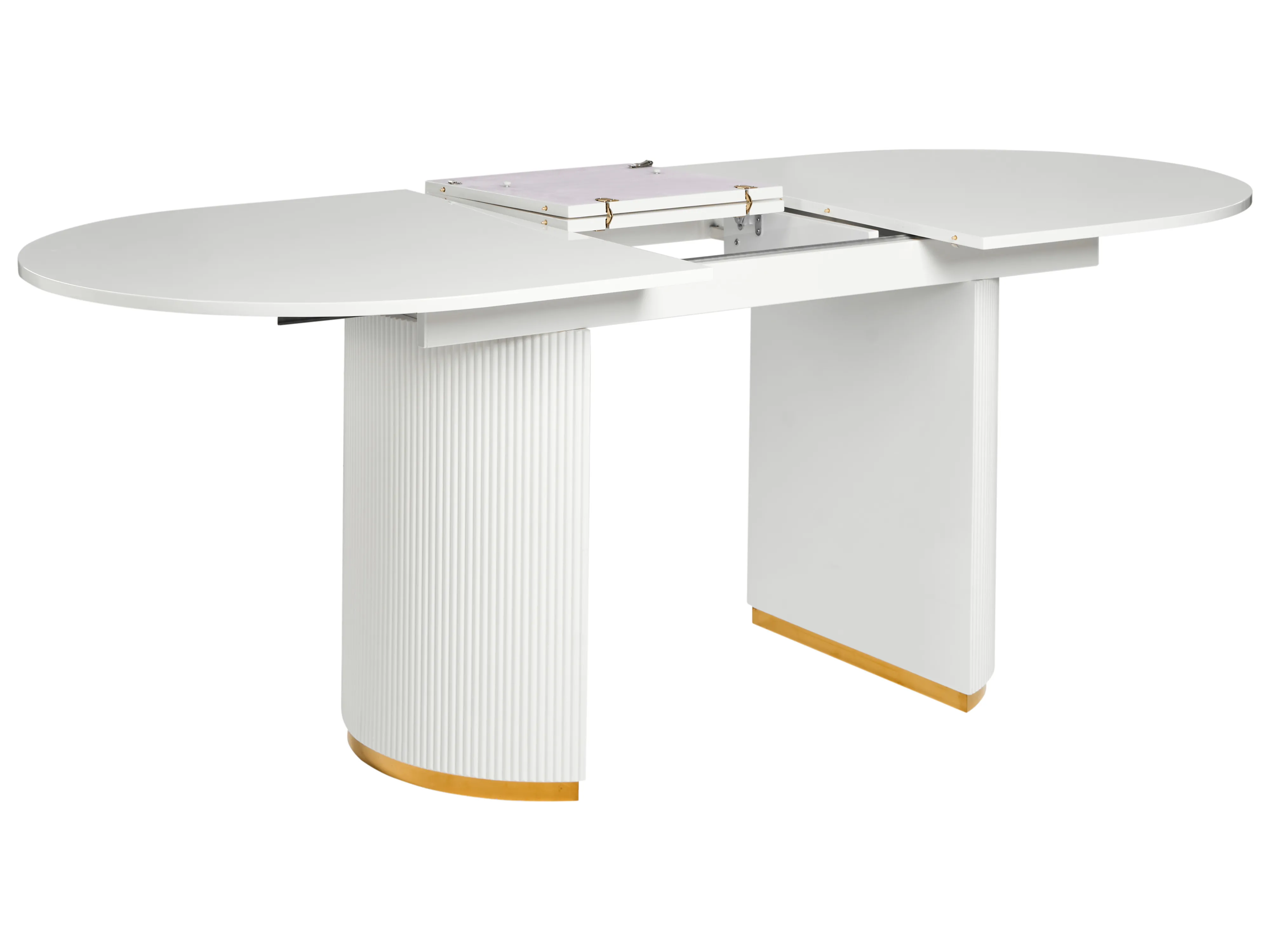 Eettafel uitschuifbaar DULVERTON Wit 90 cm 160/200 cm