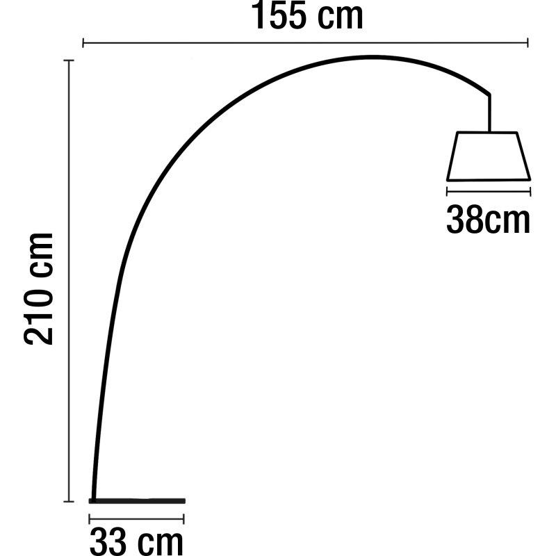 Lampadaire Led Arc - Aluminor - 10,5 W - E27