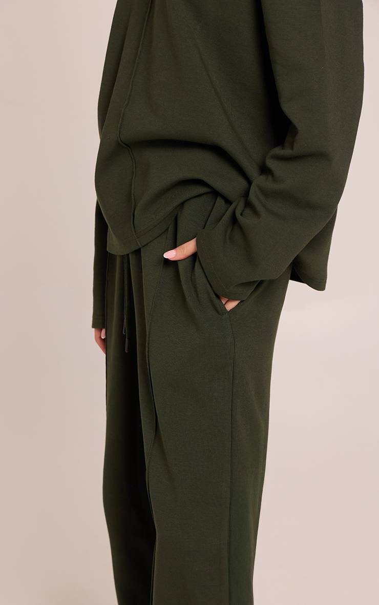 Vert Foncé Pantalon De Jogging Droit En Jersey Interlock À Pinces