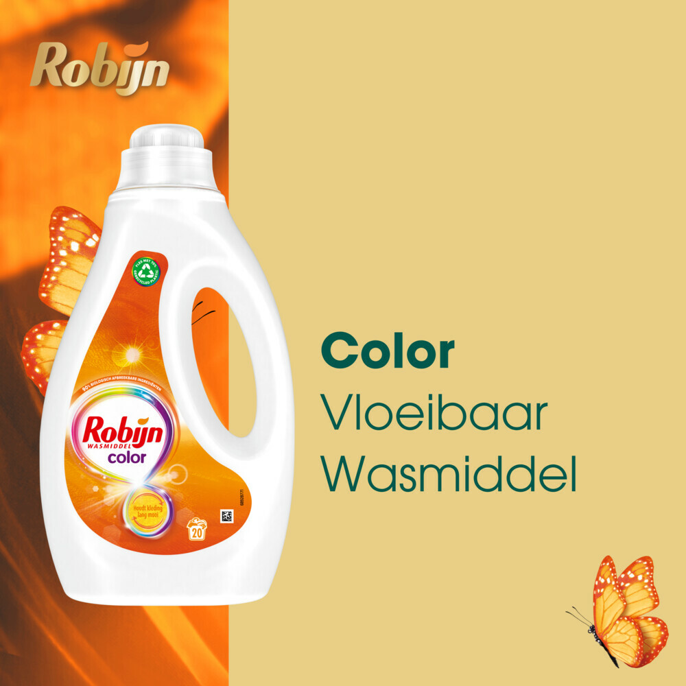 6x Robijn Vloeibaar Wasmiddel Color 20 Wasbeurten1 liter