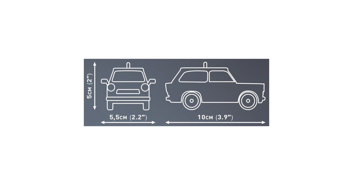 COBIYoungtimer Collection - Trabant 601 Universal Feuerwehr Constructiespeelgoed  (Schaal 1:35)