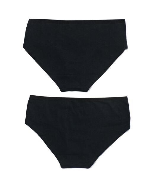 2 hipsters femme coton stretch noir