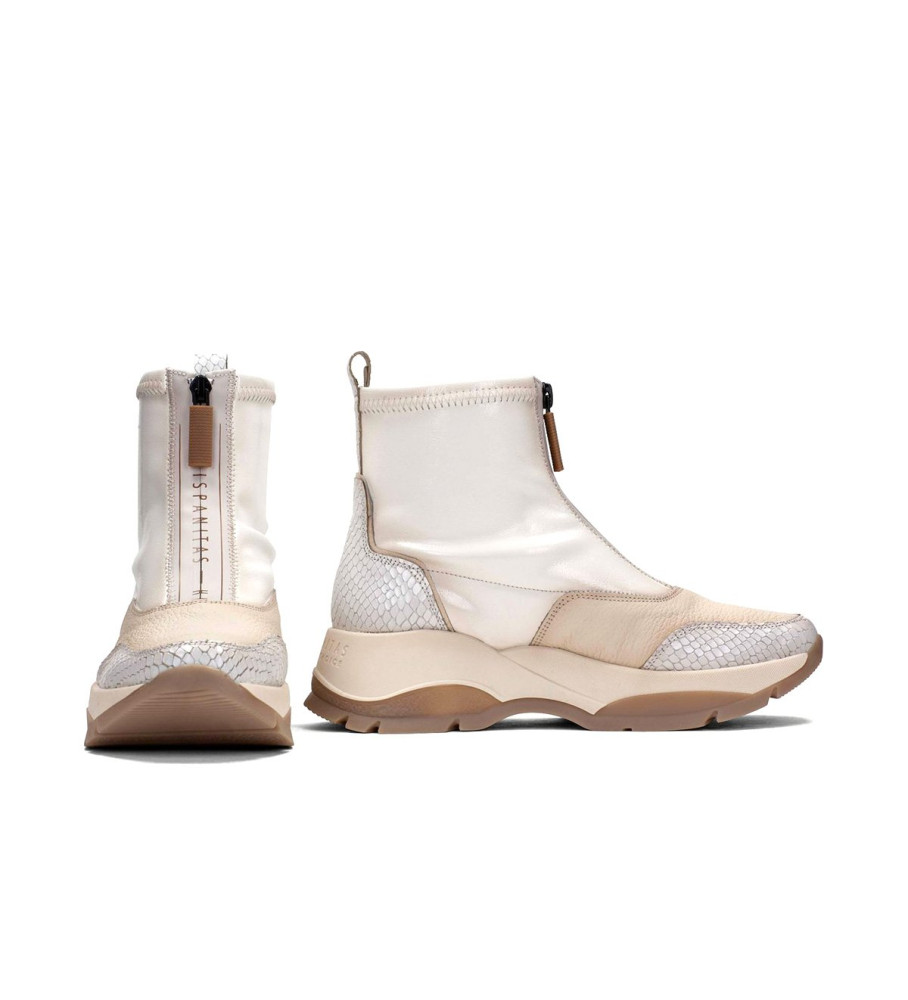 Botas de tornozelo Hispanitas Andres em couro branco