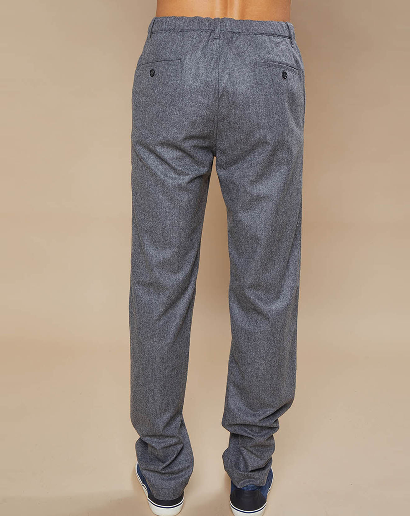 Hartford Pantalon 100% Laine Tanker gris