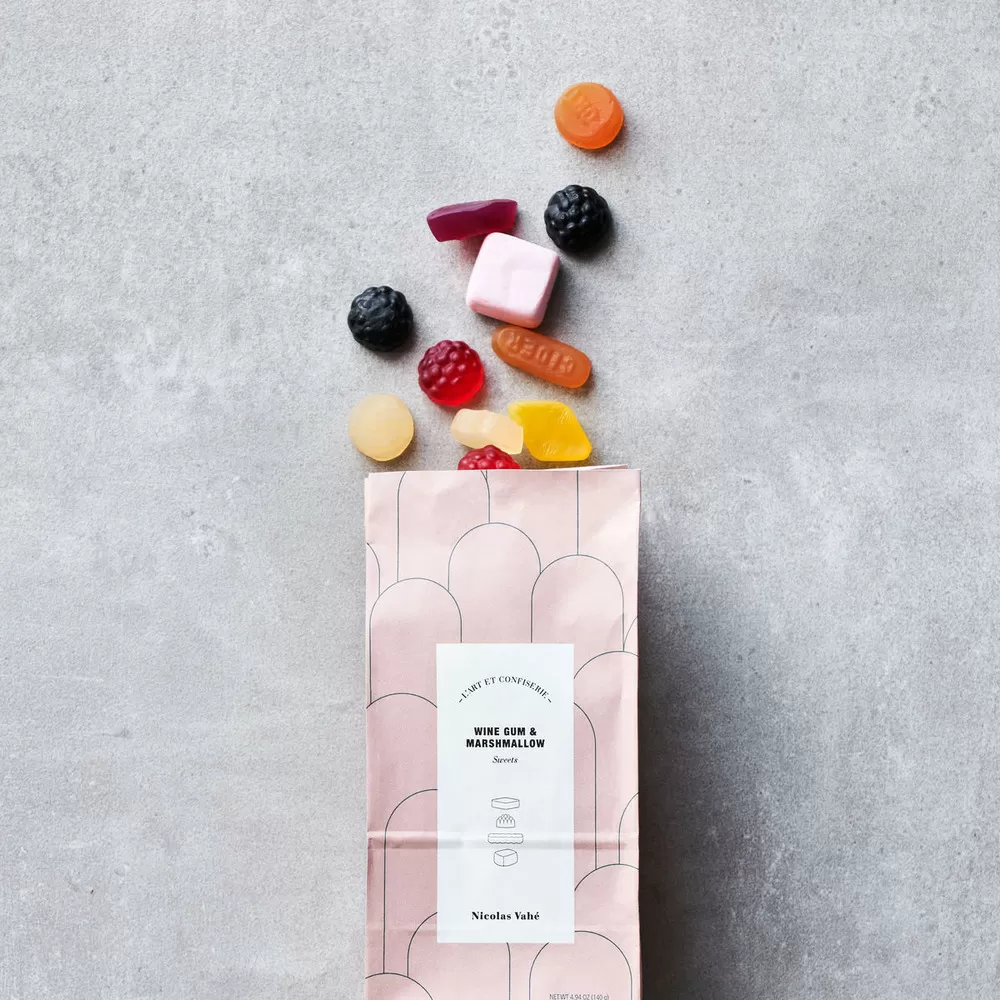 Nicolas Vahé Sweets, Wine Gum & Marshmallow - 140 g.