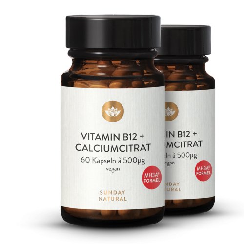 Sunday Natural Products  Vitamin B12 Mh3a ® + Calcium 500 µg