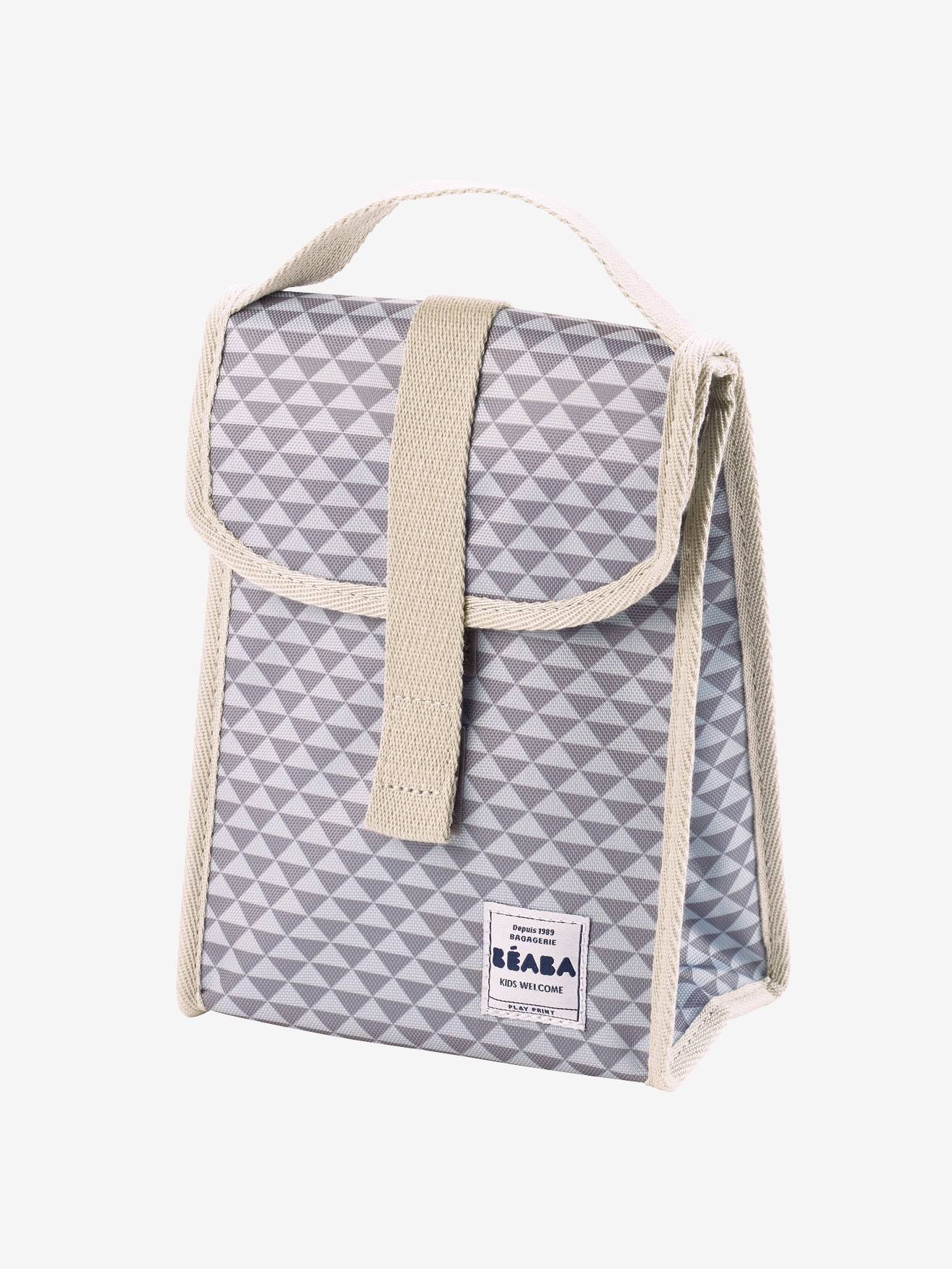 Bolsa de maternidade BEABA Genève II com estampa de triângulos azuis/