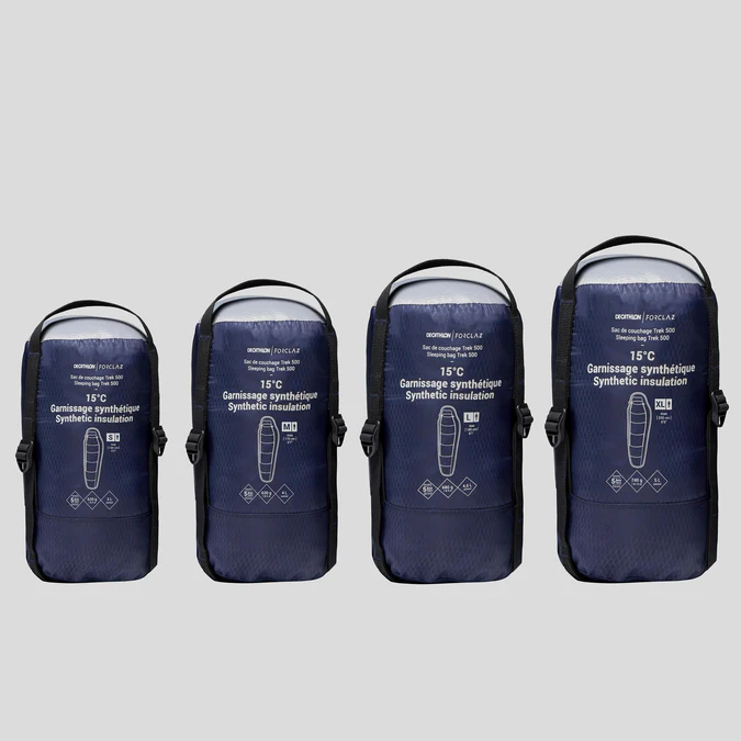 Decathlon Forclaz - Saco de dormir Forclaz MT500 de poliéster para 15°C